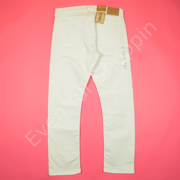 Polo Ralph Lauren Jeans Mens 34 White Varick Slim Straight Low Stretch New - Picture 3 of 7